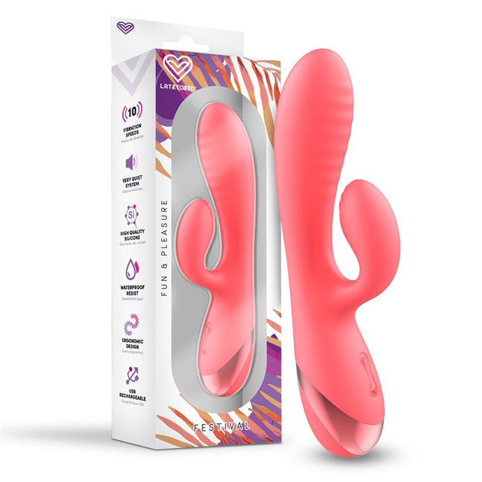 VIBRADOR ALMOR USB ROSA FESTIVAL