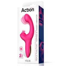 Load image into Gallery viewer, VIBRADOR TRIPLE FUNCIÓN CON FINGER Y PULSACIÓN TAPPING ACTION VOLSE
