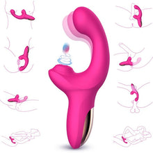 Load image into Gallery viewer, VIBRADOR TRIPLE FUNCIÓN CON FINGER Y PULSACIÓN TAPPING ACTION VOLSE
