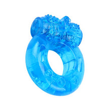 Load image into Gallery viewer, ANILLO PARA EL PENE Y VIBRACIÓN COLOR AZUL - SpicyandLove
