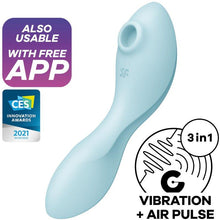 Load image into Gallery viewer, CURVY TRINITY 5 CON APP SATISFYER CONNECT AZUL
