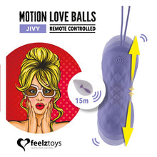 Load image into Gallery viewer, HUEVO VIBRADOR MOTION LOVE BALLS CON CONTROL REMOTO JIVY PÚRPURA
