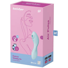 Load image into Gallery viewer, CURVY TRINITY 5 CON APP SATISFYER CONNECT AZUL
