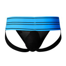 Cargar imagen en el visor de la galería, SUSPENSORIO ESTILO RUGBY BOXER ELECTRIC BLUE
