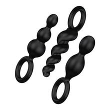 Cargar imagen en el visor de la galería, PACK DE 3 PLUGS SILICONA NEGRO - Spicyandlove
