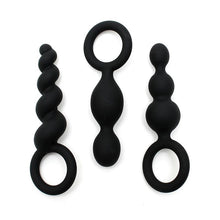 Cargar imagen en el visor de la galería, PACK DE 3 PLUGS SILICONA NEGRO - Spicyandlove
