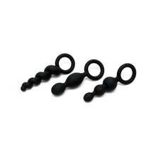 Cargar imagen en el visor de la galería, PACK DE 3 PLUGS SILICONA NEGRO - Spicyandlove
