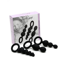 Cargar imagen en el visor de la galería, PACK DE 3 PLUGS SILICONA NEGRO - Spicyandlove
