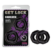 Cargar imagen en el visor de la galería, ANILLOS PARA EL PENE CADILUCK NEGRO - Spicyandlove
