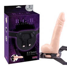 Cargar imagen en el visor de la galería, ARNÉS CON DILDO 8.5&quot; JAMES DEEN SILICONA NATURAL - Spicyandlove
