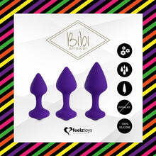 Cargar imagen en el visor de la galería, SET DE 3 PLUGS ANALES PÚRPURA BIBI - Spicyandlove
