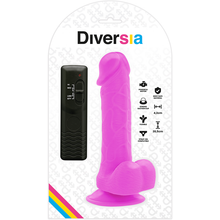 Cargar imagen en el visor de la galería, DILDO FLEXIBLE CON VIBRACIÓN LILA 20.5 CM DE DIVERSIA
