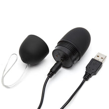 Cargar imagen en el visor de la galería, HUEVO VIBRADOR CON CONTROL REMOTO USB NEGRO - Spicyandlove
