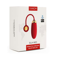 Cargar imagen en el visor de la galería, HUEVO VIBRADOR CONNEXION SERIES ELLA NEO CON APP ROJO SVAKOM - Spicyandlove
