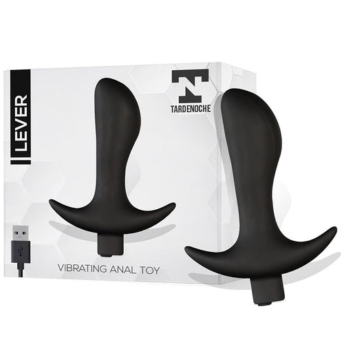 PLUG ANAL LEVER CON VIBRACIÓN SILICONA USB TARDENOCHE - Spicyandlove