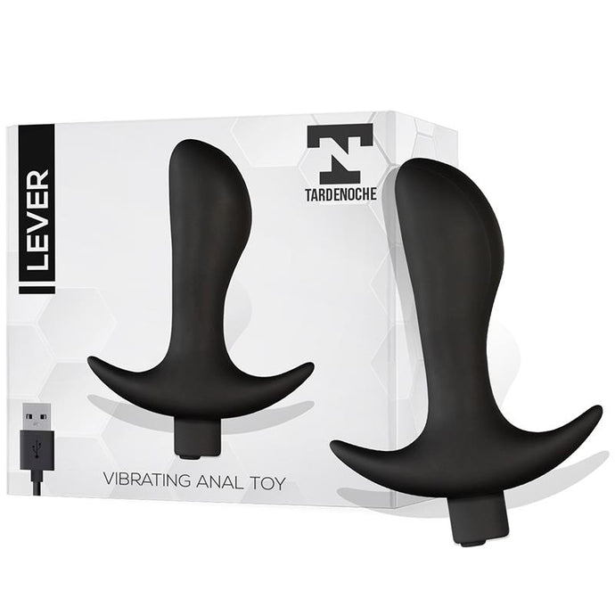 PLUG ANAL LEVER CON VIBRACIÓN SILICONA USB TARDENOCHE - Spicyandlove