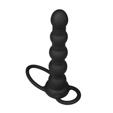 Cargar imagen en el visor de la galería, PLUG ANAL DOUBLE PROBER CON VIBRACIÓN NEGRO
