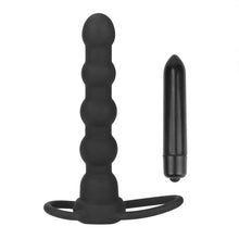 Cargar imagen en el visor de la galería, PLUG ANAL DOUBLE PROBER CON VIBRACIÓN NEGRO
