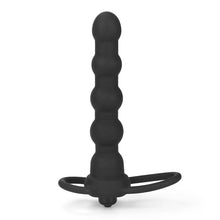 Cargar imagen en el visor de la galería, PLUG ANAL DOUBLE PROBER CON VIBRACIÓN NEGRO
