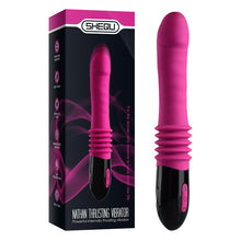 Cargar imagen en el visor de la galería, VIBRADOR MOVIMIENTO UP/DOWN SILICONA USB NATHAN 26 CM
