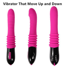 Cargar imagen en el visor de la galería, VIBRADOR MOVIMIENTO UP/DOWN SILICONA USB NATHAN 26 CM
