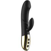 Cargar imagen en el visor de la galería, VIBRADOR ROTADOR CON RABBIT NEGRO
